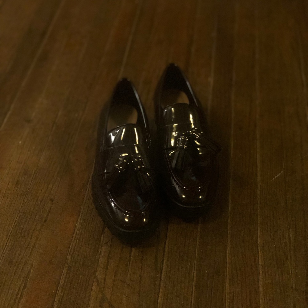 ZARA burgundy moccasins